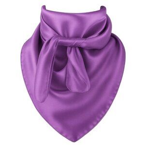 Lavender Purple Wild Rag Large Scarf 23x23 Satin Western Accessory Cowgirl or Co